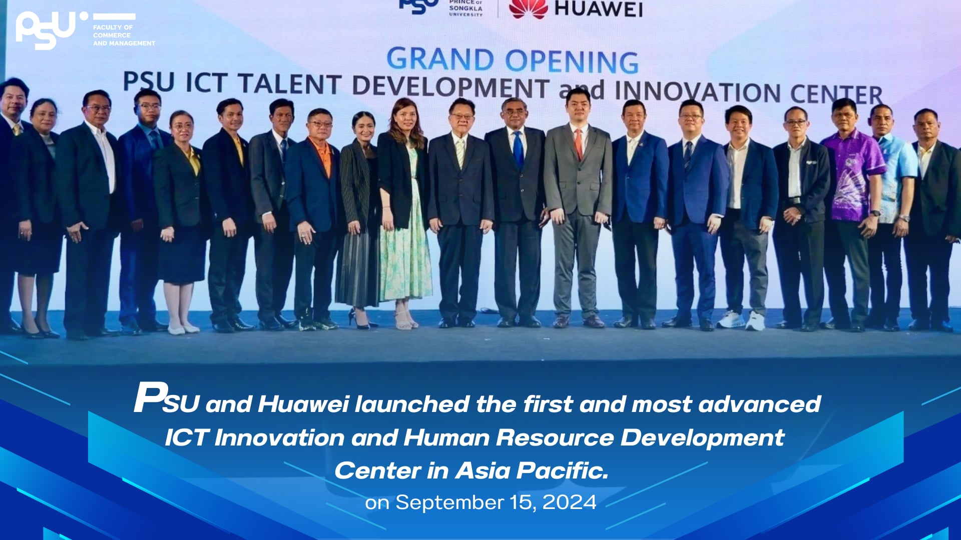 Read more about the article PSU and Huawei launched the first and most advanced ICT Innovation and Human Resource Development Center in Asia Pacific.