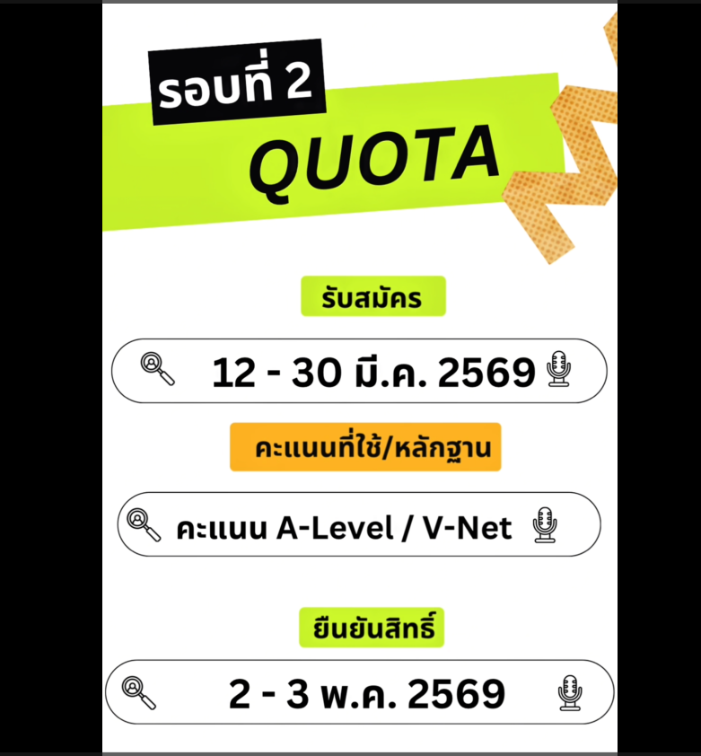 Read more about the article อัปเดตปฏิทิน TCAS 69 ม.อ.ตรัง